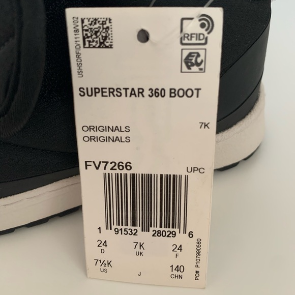 NWT- ADIDAS SUPERSTAR 360 BOOTS - Picture 12 of 12